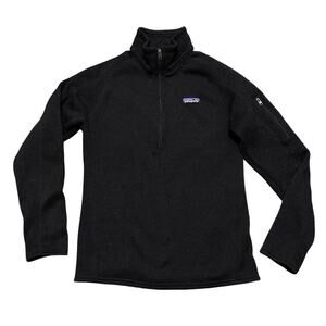 Patagonia Black Pullover 1/4 Zip Size Small